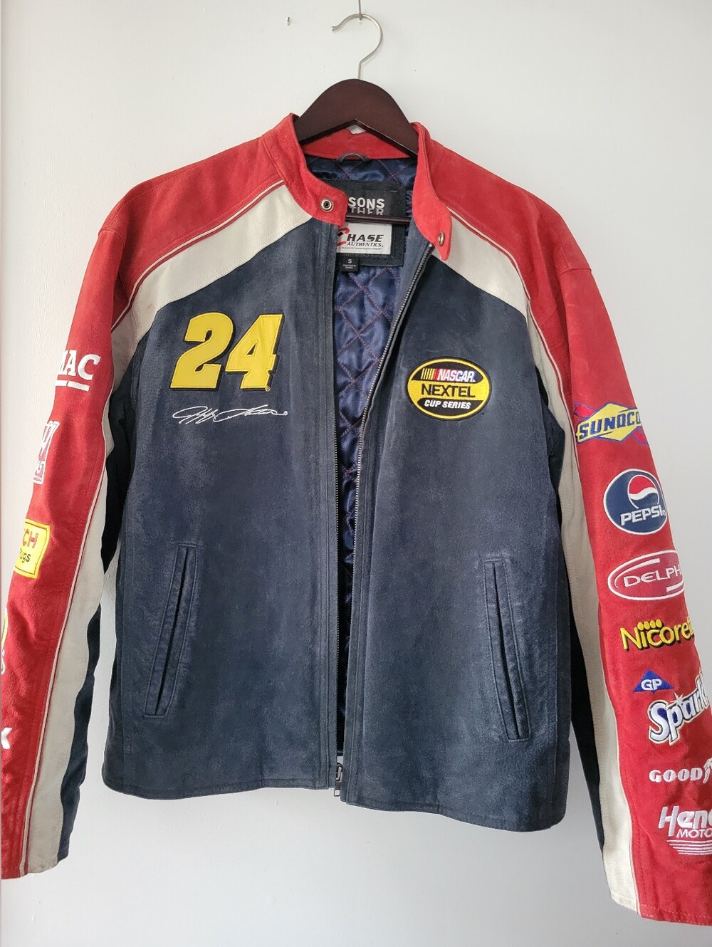 Vintage Jeff Gordon #24 NASCAR Jacket Chase Authentics x Wilsons Leather - Small